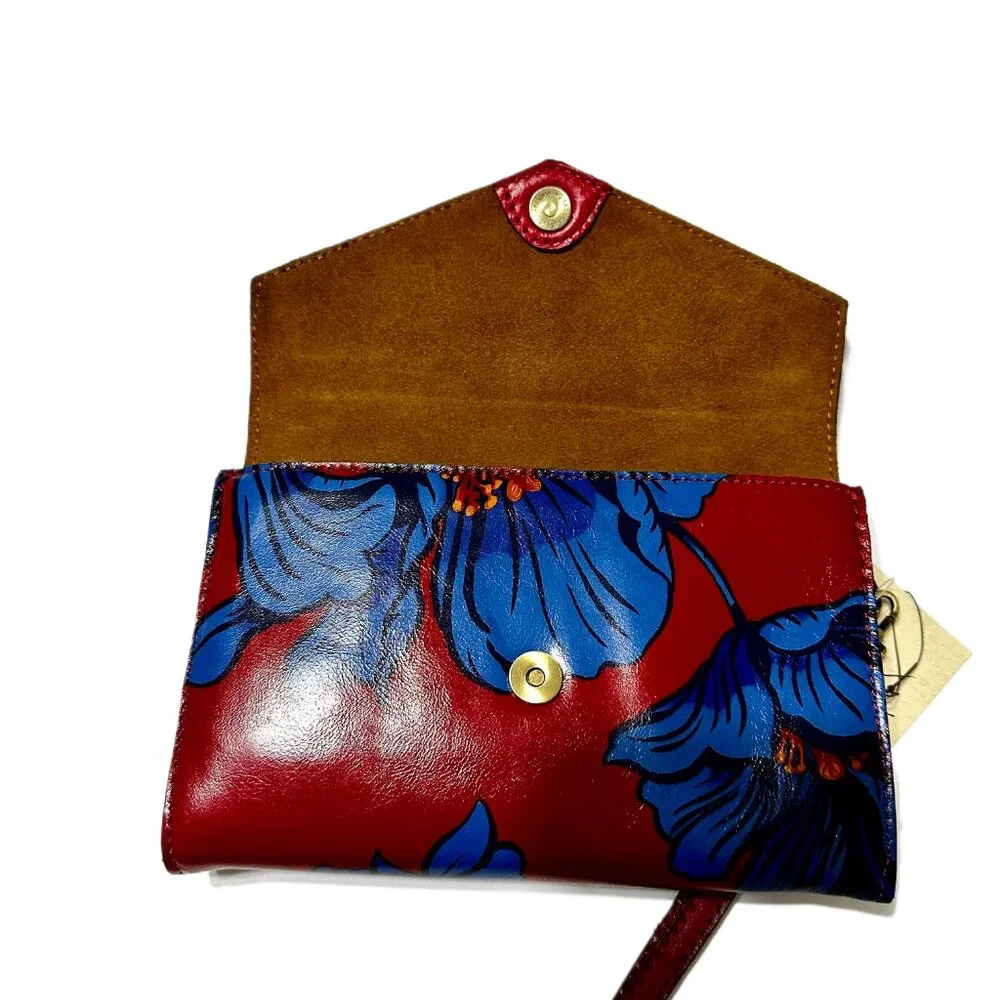 NWT Patricia Nash Kaisa Grecian Rose Leather Wristlet Wallet clutch - Picture 4 of 13